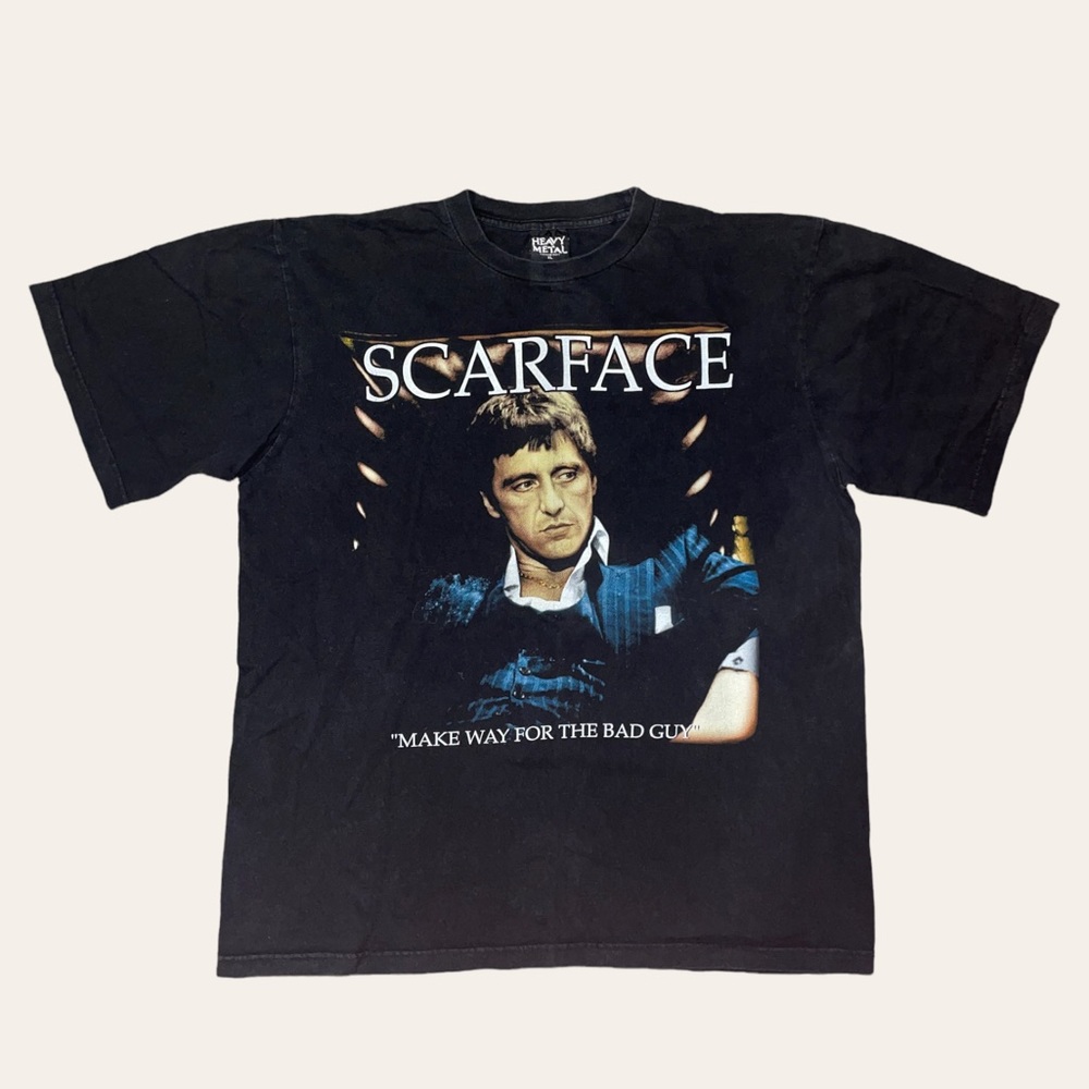 Vintage Scarface T-Shirt Ultra Heavy-Weight Material, Heavy Metal Brand